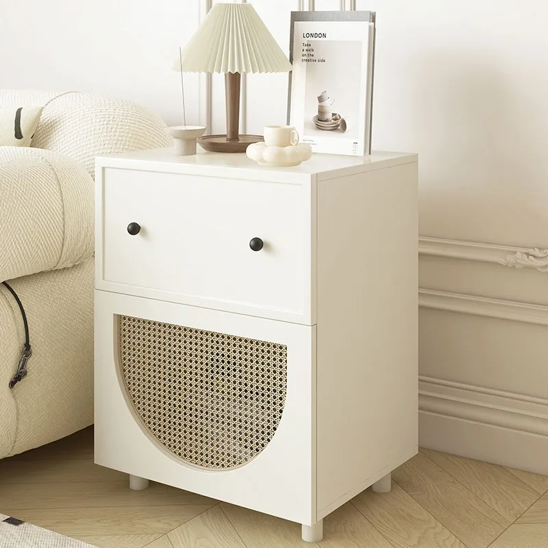 Designer Cheap Nightstands Realm Bedroom Glossy Essentials Drawer Nightstands Librero Rattan Safe Mesa De Cabeceira Night Stand
