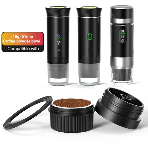 DENOKIN  51mm Stainless Steel Coffee Filter Basket Coffee Powder Bowl For Portable Espresso Coffee Machine Accessories