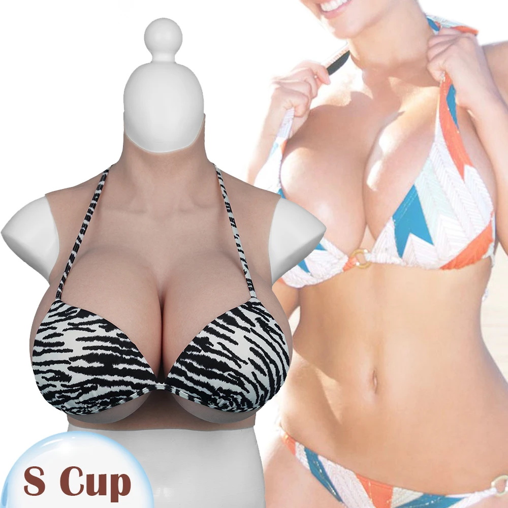 KnowU Huge Fake Tits Realistic Fake Boobs Cosplay For Crossdressers Drag Queen Cat Dress Shemale S Cup