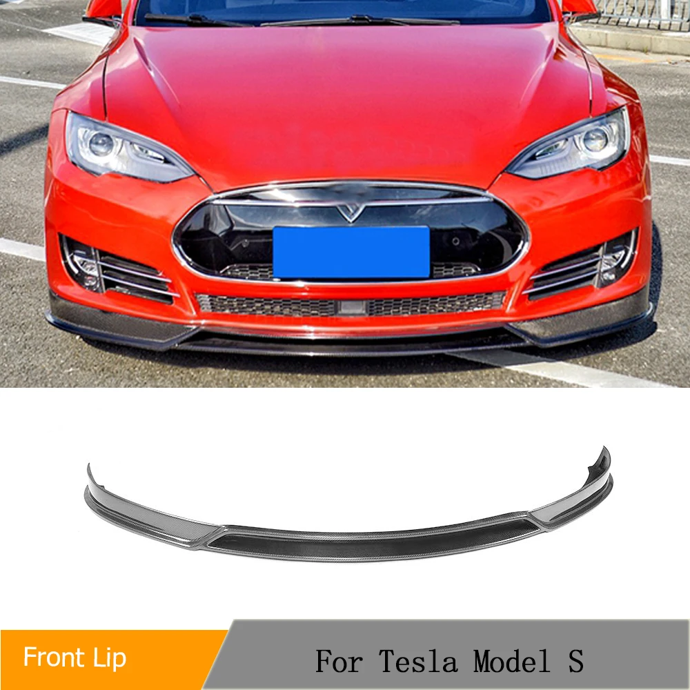 

Автомобильный передний бампер, спойлер, разветвители для Tesla Model S Base Sedan 4-Door 2012-2016, углеродное волокно/FRP, комплекты переднего кузова автомобиля