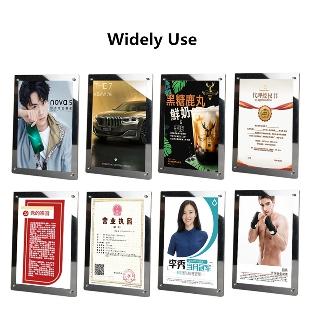 

A4 Letter Size Magnetic Self Adhesive Business Poster Picture Photo Certificate Document Display Frame Sign Holder Frame