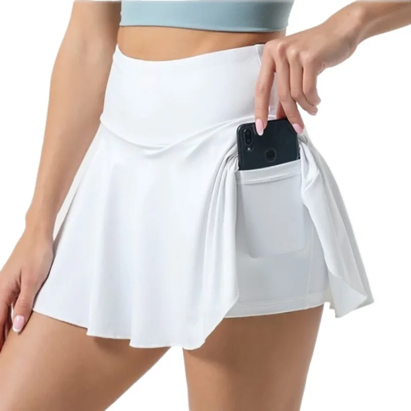 New Women\'s Tennis Skirts with Pockets High Waisted Pleated Skirt Tennis Skirt High Waist Sports Skirt Clothing