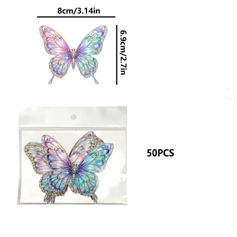 For Birthday Parties 3D Butterfly Decals Vibrant Wall Art Purple Lifelike Butterfly Shapes Waterproof PVC Material