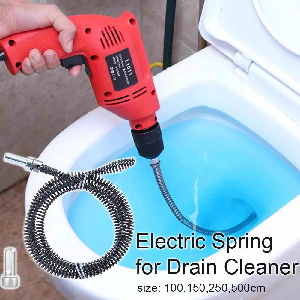 Drain Snake, Spring Drain Clog Remover,Durable Replaceable Cable for Electric Drill for Kitchen Bathroom Clogged Unblocker