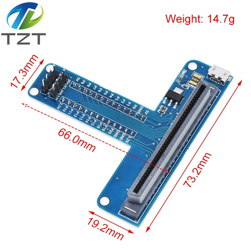 للوحة تمديد Micro:bit T type GPIO مع مخرج 5 فولت و3.3 فولت لبرمجة Micro:bit STEM