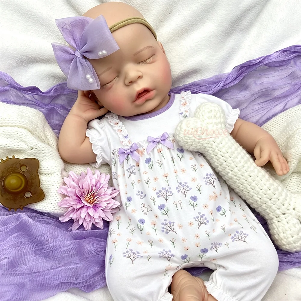 18inch Silicone Reborn Doll Real Touch Can Use Pacifiers High-Detail Design Rebirth Doll Prop For Movie Shooting