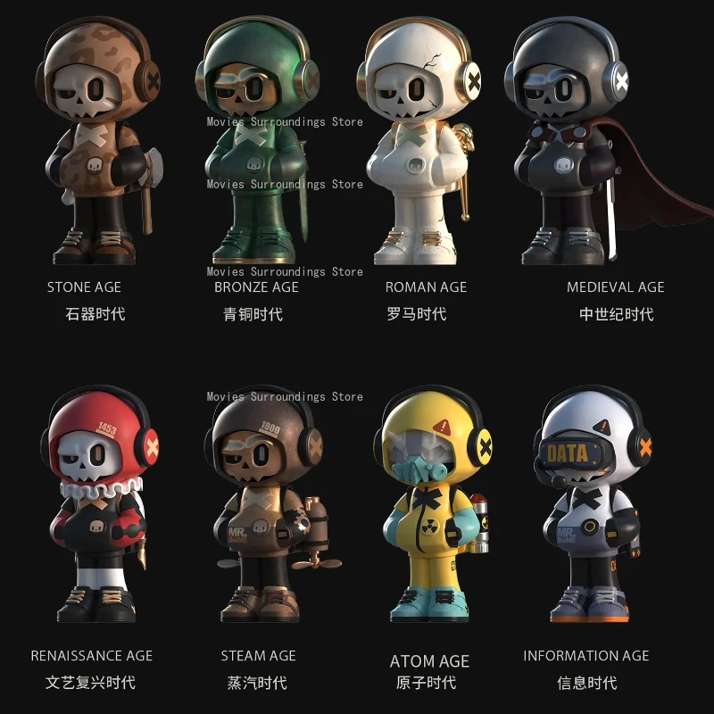 

Mr.Bone Mini 2 Series Generation Time Traveler Series Mystery Box CaixaCaja Dolls Gift Anime Action Figure Toys Desktop Ornament