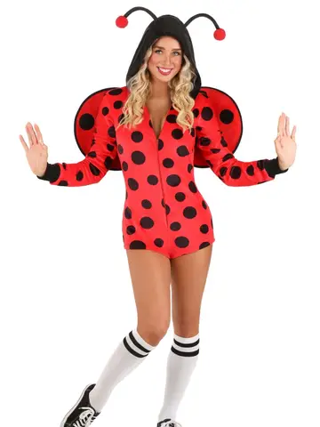 Adult Red Ladybug Jumpsuit costume 2025 Unisex Stage Show Halloween Carnival Party Fancy Clothes