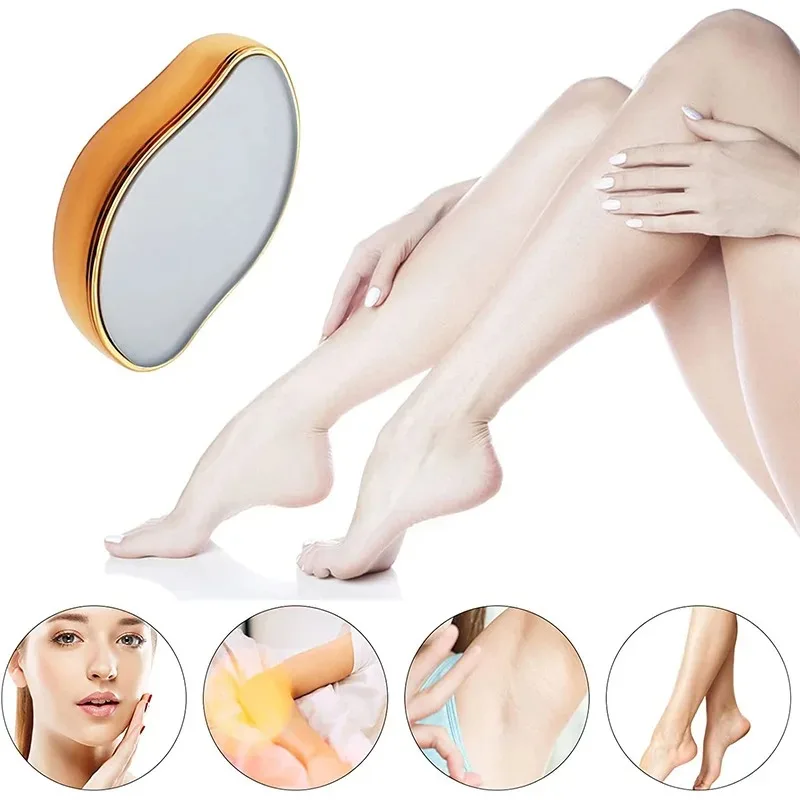 New Crystal Hair Removal Glass Epilator Stone Depilation for Women Men Physical Nano Painless Epilator Eraser Easy Cleaning