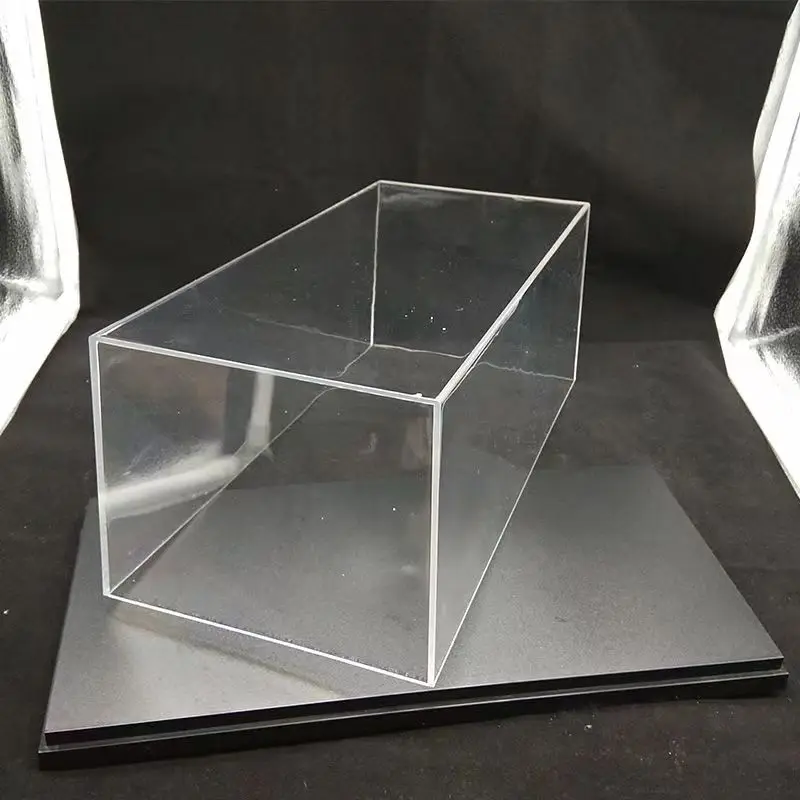 1/18/24/32 Car Dust Storage Boxes One-piece Molded Clear Acrylic Display Boxes 5 Colors Base Stackable Storage Boxes