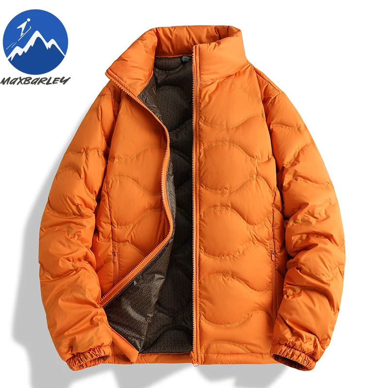 

Maxbarley Down Jacket Unisex New Stand Collar Outdoor Sports Warm Thickened Parka Fashion White Duck Down Winter Windbreaker