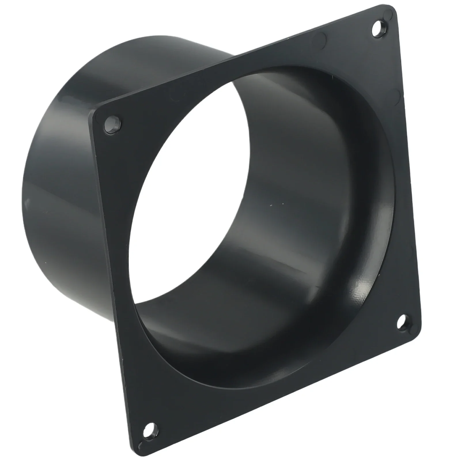 1PC 75/100/120mm Black Flange Connector ABS Square Bottom Straights Flange Air Inlet Outlet Suitable For Connecting Ventilations