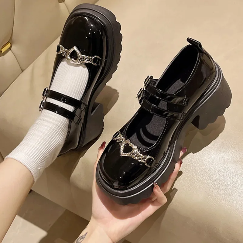 Scarpe da torta Y2K JK Spugna Giappone Kawaii Love StoryTransfer Landmine Series Scarpe da ragazza con suola spessa Scarpe da torta in spugna per sottocultura