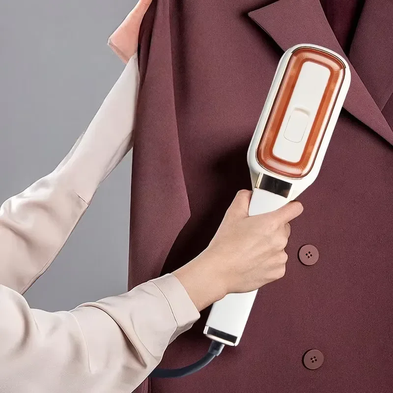 Portable Handheld Steam Iron Clip On Garment Steamer for Travel Home Use Compact Rotating Design Quick Wrinkle Remover Tool