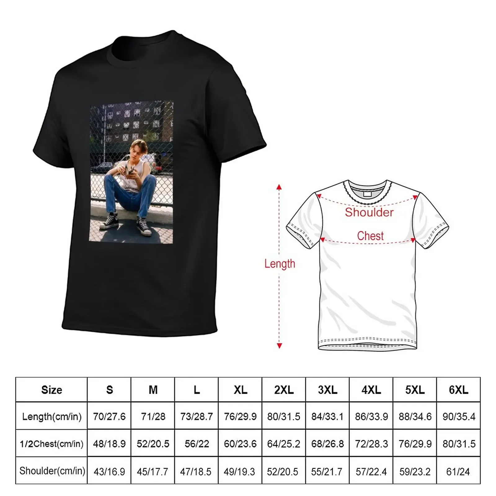 New leonardo dicaprio The Basketball Diaries poster T-Shirt cheap stuff heavyweights fitted t shirts for men