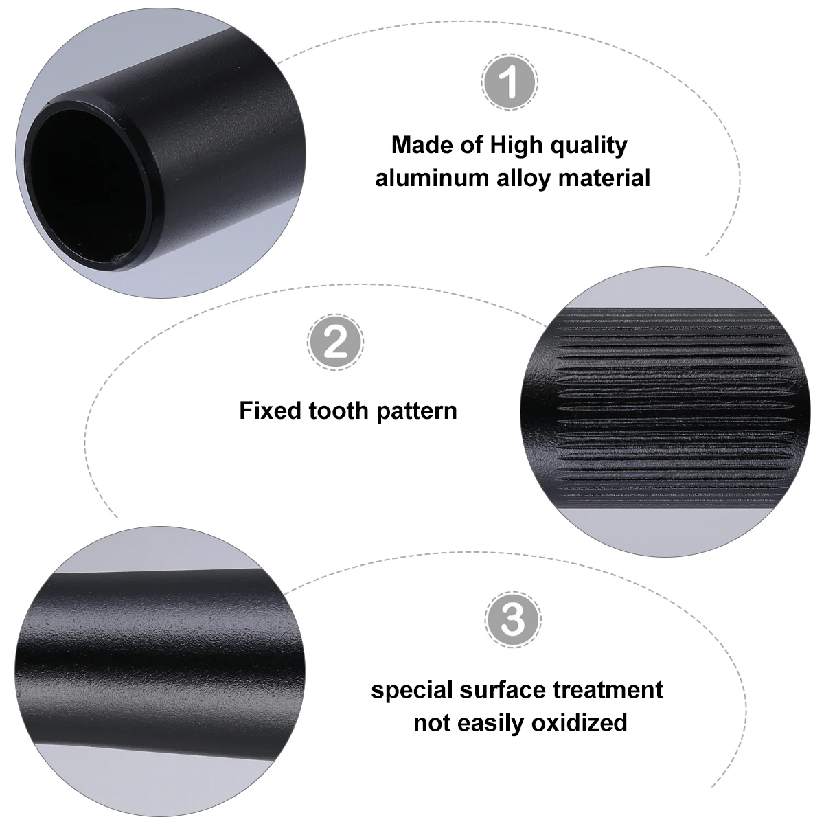 

25 .4mm Grip Bike Straight Handlebar Black Aluminum Alloy Handlebars for Mountain
