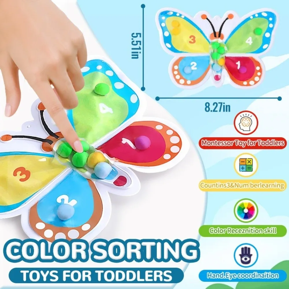 Juguetes de clasificación de colores a juego, juguetes sensoriales de aprendizaje para apretar, juguete antiestrés de erizo, educación temprana