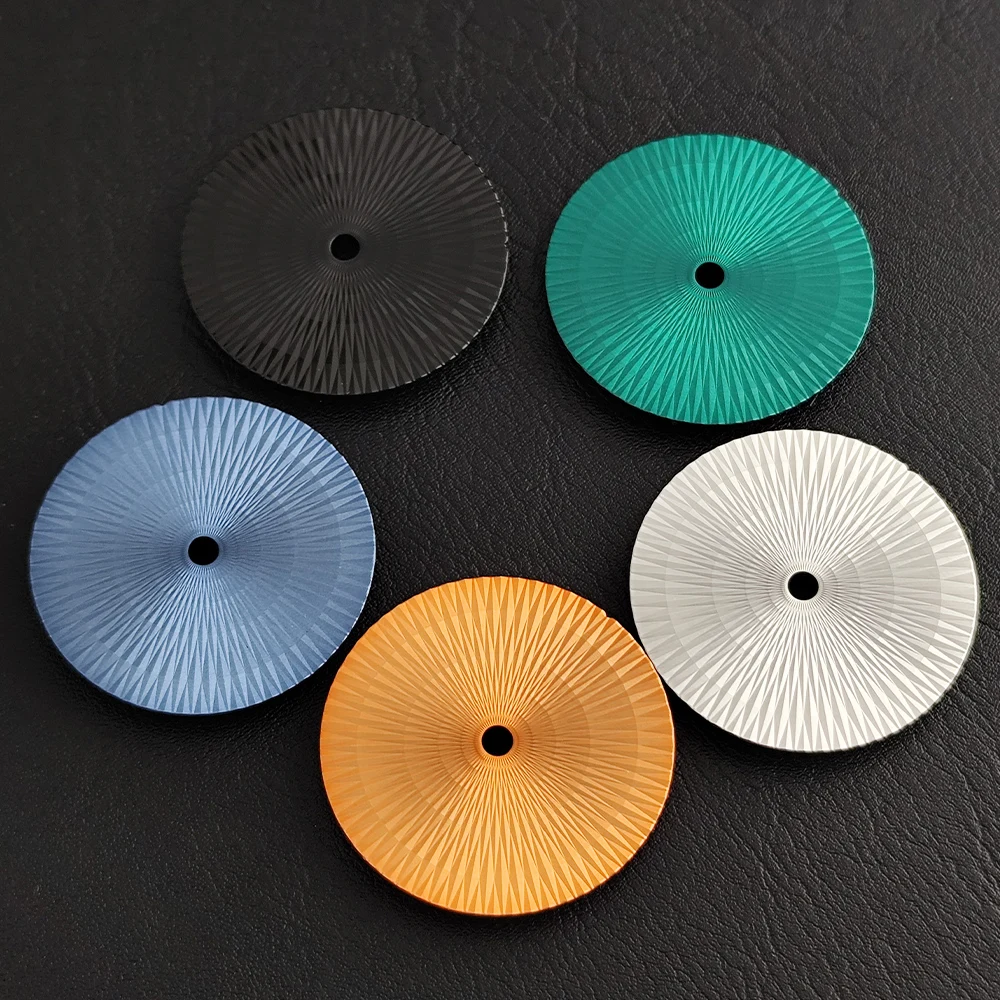 28.5mm Texture Watch Dial Fits NH35 M8215 E2824 Movements Watch Accessories NH35 Dial Replaceable Mechanical Watch Parts