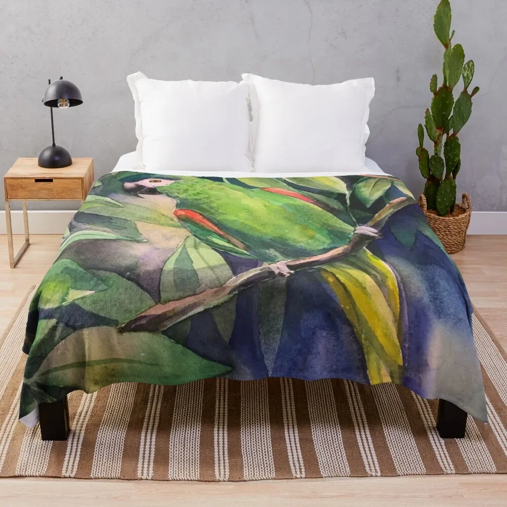 Hahn?s Macaw Throw Blanket Thermals For Travel Plaid on the sofa Blankets