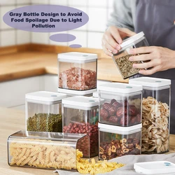 Plastic Storage Box,Food Storage Container,Kitchen Organizer for Grains Pasta Nuts Spices,Airtight Cereal Dispenser,Waterproof