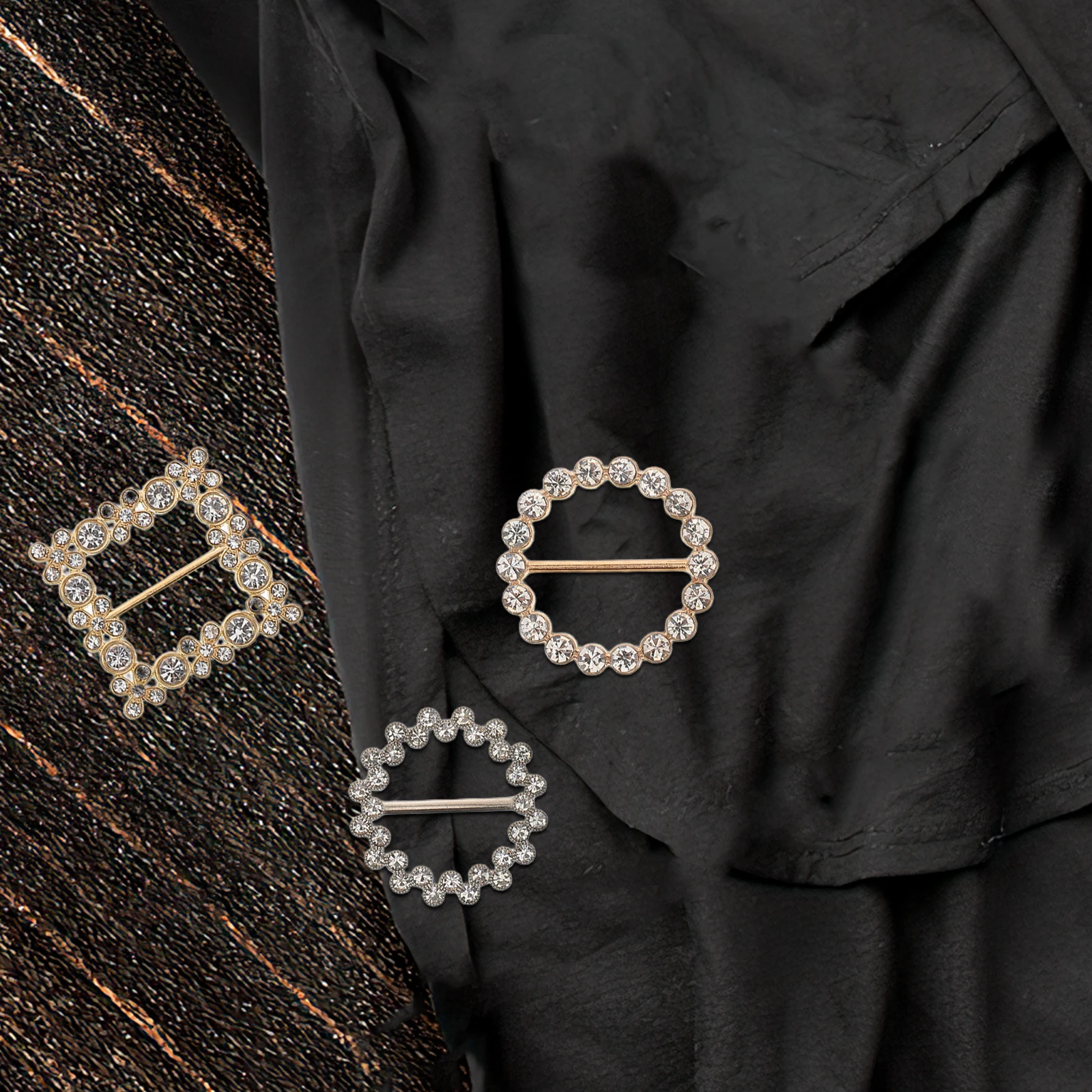

6 Pcs High-grade Metal Clothing Buckles Durable Reusable Fashion Shape Unique -Shirt Clips Scarf Rings Wedding Banquet
