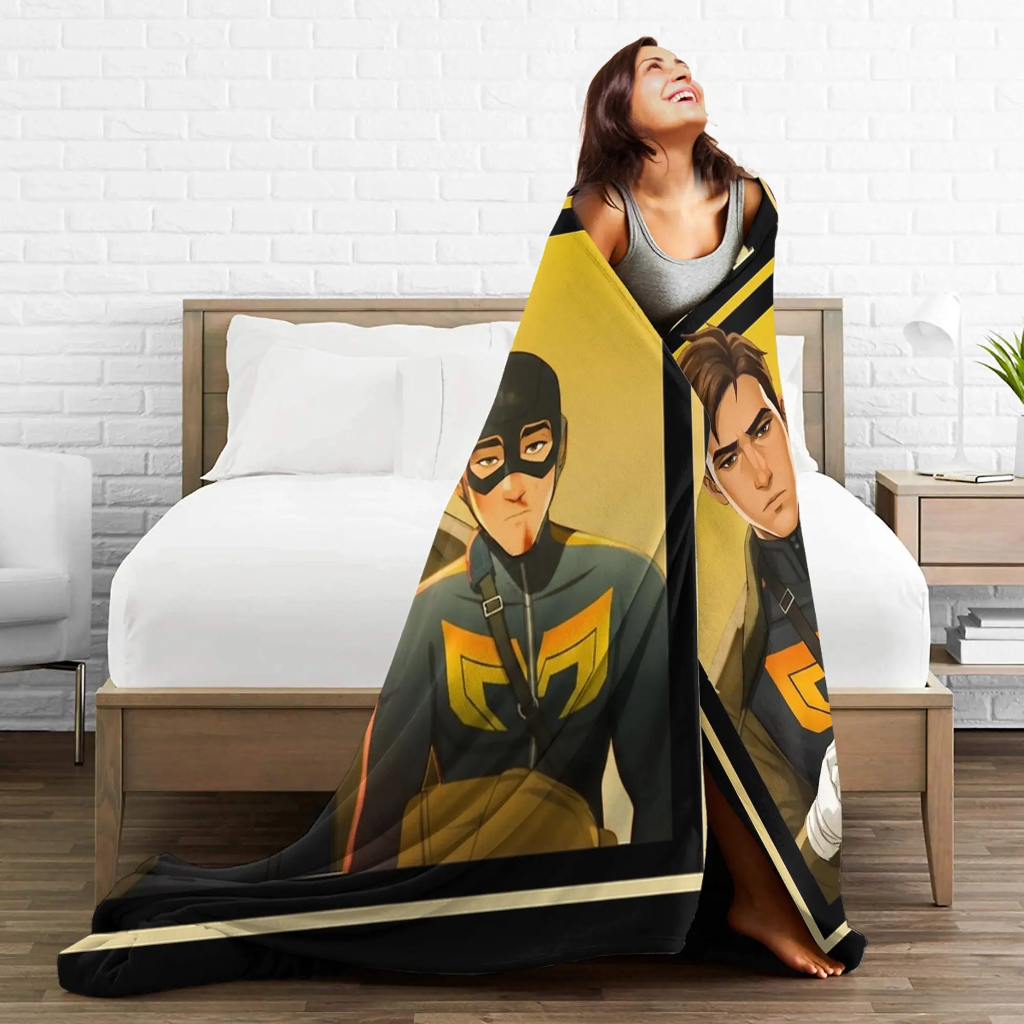 Mecha Man Robert Dispatch Game البطانيات الفانيلا الصيف تكييف الهواء تنفس لينة رمي بطانية للسرير الأريكة المفارش