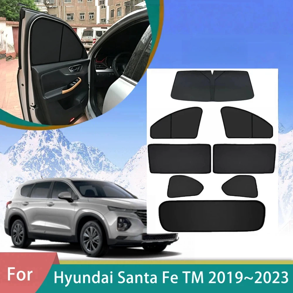 For Hyundai Santa Fe TM 2019 2020 2021 2022 2023  Window Curtains Sunshade Shading Privacy Shading Visor Car Auto Part