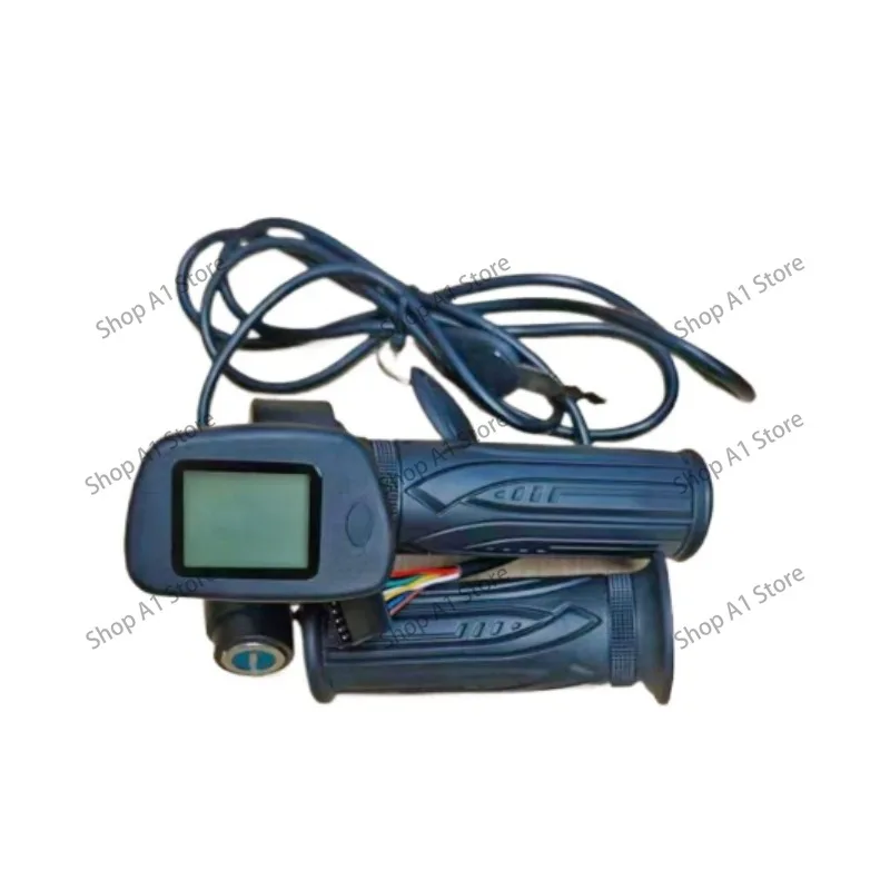 36V 48V Brushless Controller with 7-Wire Throttle Grip, Electric Scooter Speed Control Assembly Replacement Part
