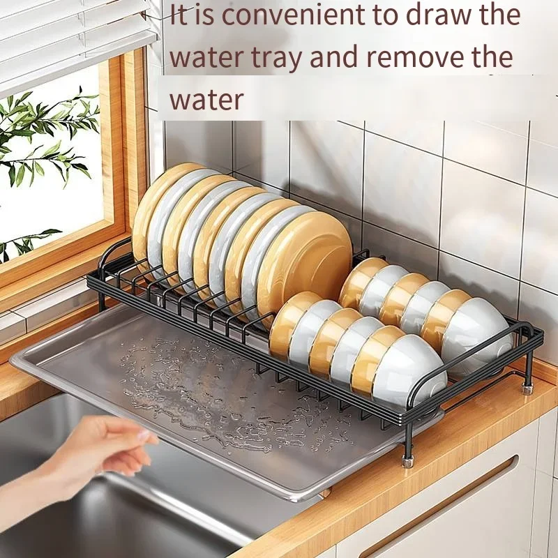 Stojak na naczynia do szafki, wielofunkcyjny ociekacz na naczynia, pojemnik na pałeczki, organizer do przechowywania, wysuwana tacka na miski, ociekacz, organizacja gospodarstwa domowego