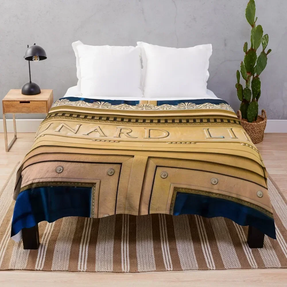 

Cunard Line Entrance Throw Blanket Easy Care Comfortable Blanket for Couch