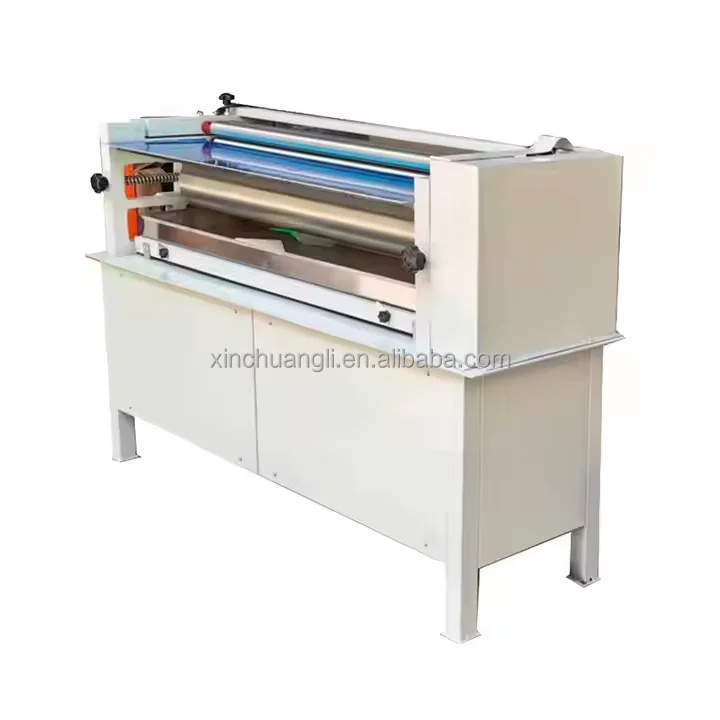 Semi-Automatic Hot Melt Gluing Machine Electric Roller Coater with Wall Paper Coating Engine Core Component Cutting Machine