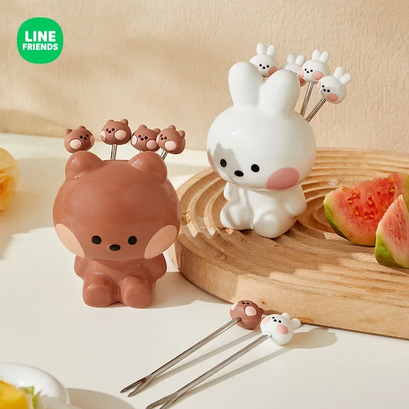 Connini: Il Set di Forchette in Acciaio Inox LINE FRIENDS SELINI per Bambini, un Regalo Pratico e Carino che Cambia la Routine dei Frutti