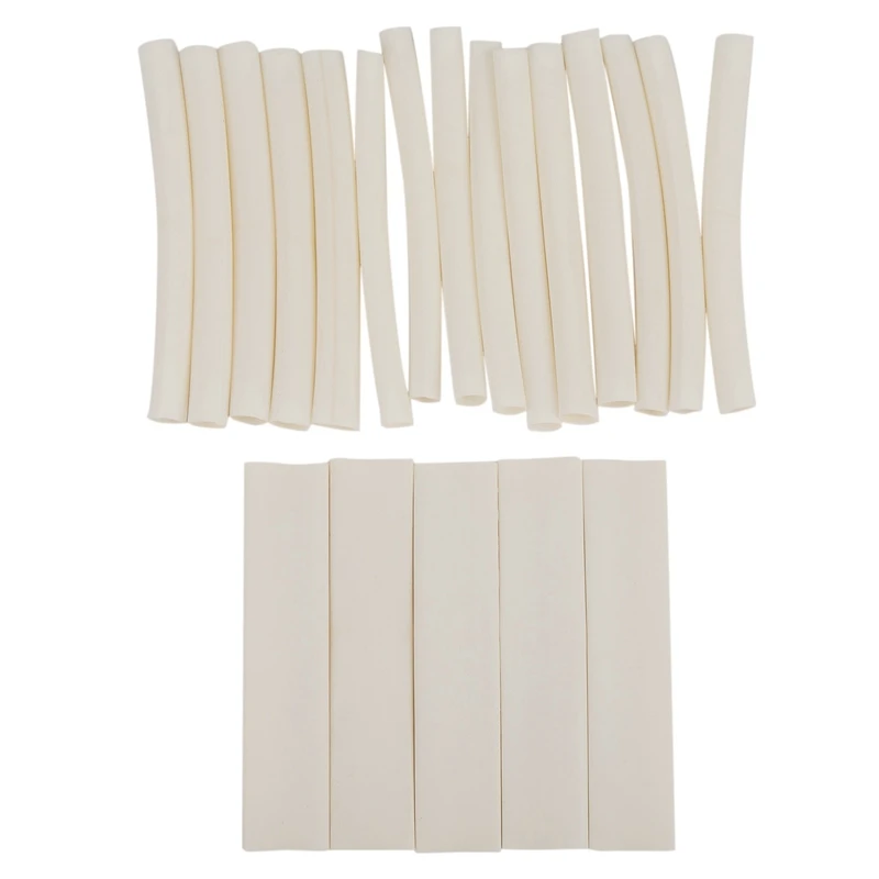 20Pcs White 3/4: 1 Heat Shrink Tubing Wrap Wire For Iphone For Ipad For Android For Samsung Data Line Heatshrink Tubes