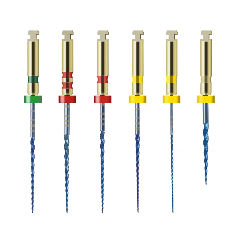 6pcs/Pack 25mm SX-F3 Dental Files Root Canal Use Rotary Heat Activated Endodontic Files Rotating NiTI File Dentistry Instruments