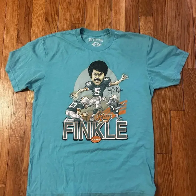 RSVLTS Ace Ventura Pet Detective Ray Finkle  T Shirt Medium Aqua