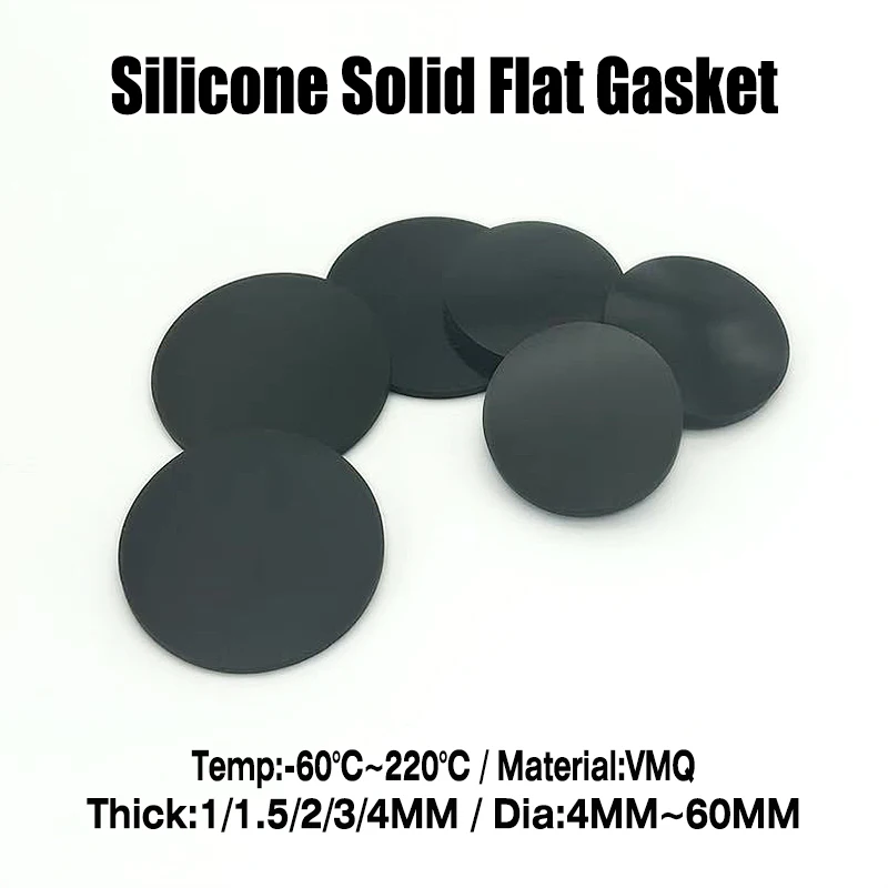 Siliconen massieve ronde pakking Dia 4 ~ 60 mm ronde antislip slijtvaste hittebestendige afdichting pakking waterdicht