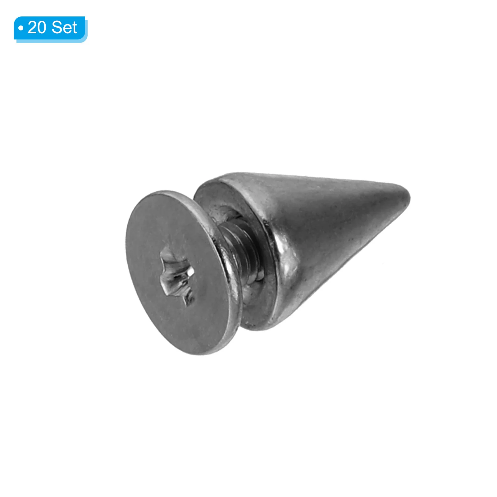 Studs for Clothing 20 Sets Studs and Spikes Leather Rivets Cone Spikes Metal Screw Studs Leather Crafts 9/10/12/14.5/55mm