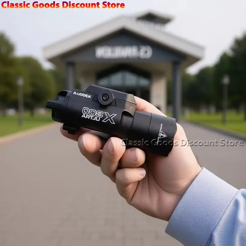 X300U-A ضوء تكتيكي متعدد الوظائف: لعبة بنادق الادسنس والصيد ومباريات CS وألعاب الحرب تناسب السكك الحديدية مقاس 20 مم