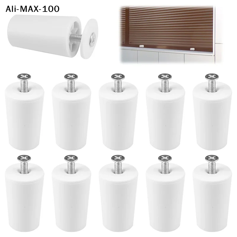 【AM3】8 Stück weiße Kunststoff-Blindstopper, glatt, kompakt, für Rollos, Reparatur, Vorhänge, Zubehör, Fensterjalousien-Stopper-Teile