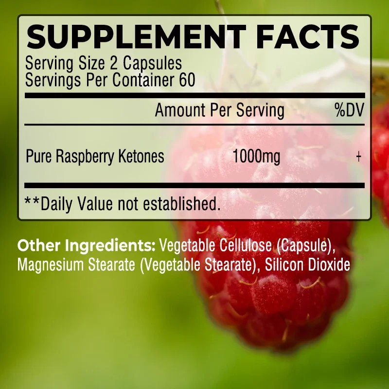 HEALTHCARE Pure 100% Raspberry Ketones, Up To 1000 Mg Per Serving - 3 Month Supply Non-GMO - Advanced Weight Loss Support