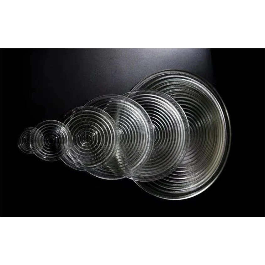 Round Glass Spotlight Diameter130mm EFL70mm Fresnel Lens for Stage Lamp Magnifier Threaded Accept Customization