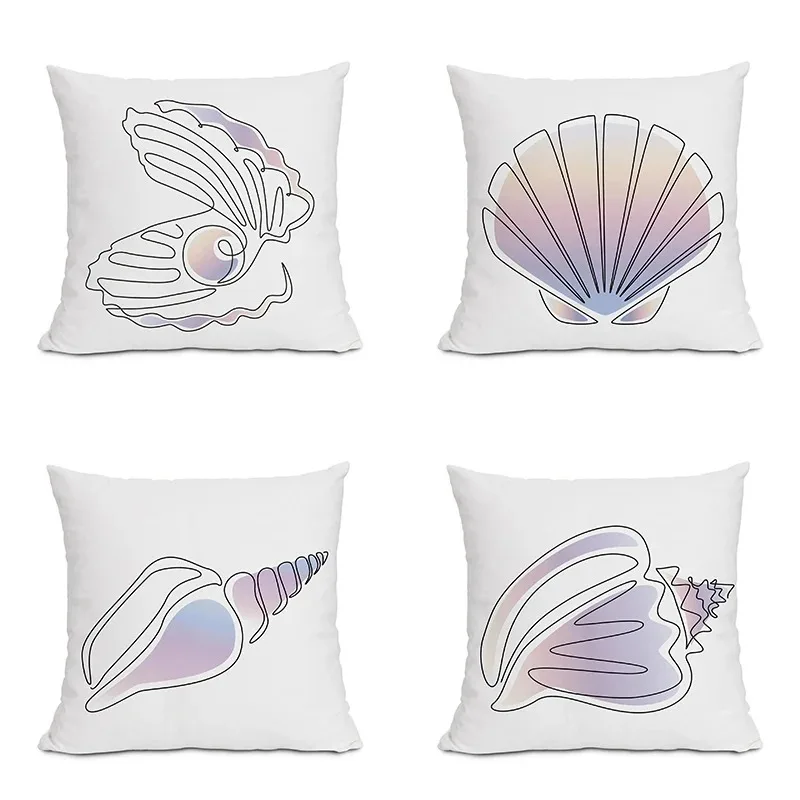 Office Living Room Home Pillowcase Simple Shell Pattern Pillowcase Car Ornaments