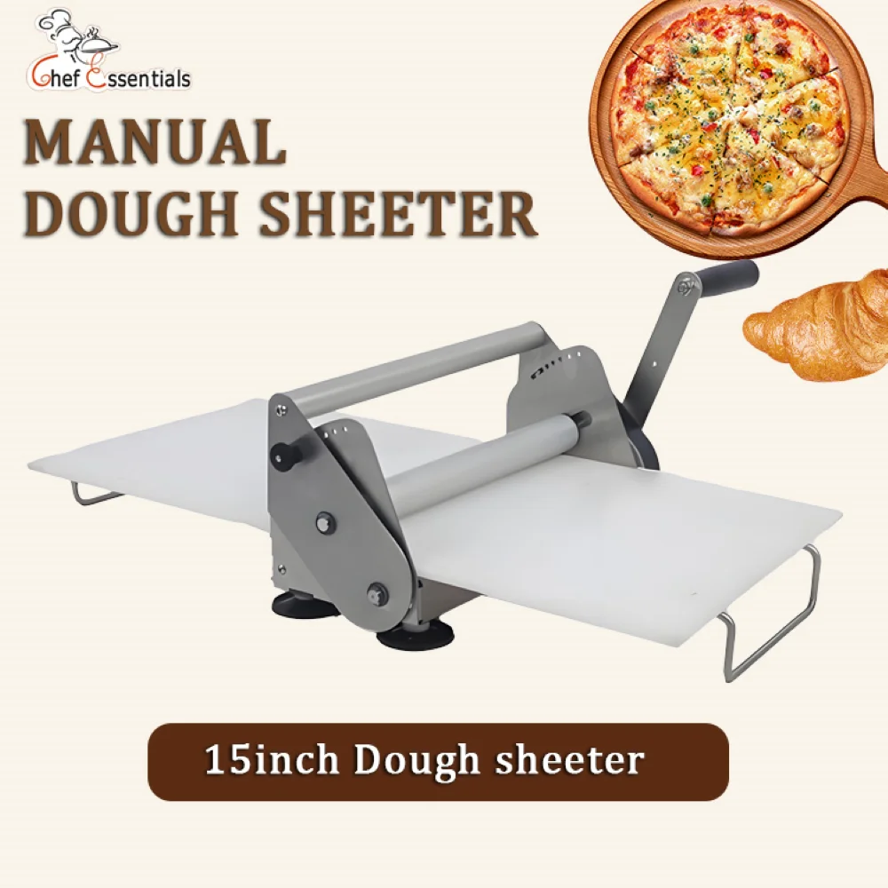 

Hot selling baking equipment CS-40100 commercial and household pizza/bread/croissant/gummy/pastry manual dough press machine