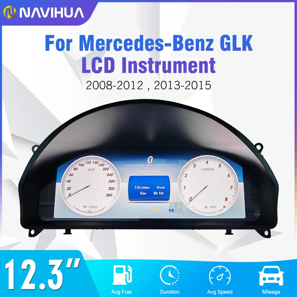 New Car LCD Digital Cluster For Mercedes Benz GLK-Class X204 08-15 Virtual Cockpit SpeedMeter Dash Screen Instrument Panel