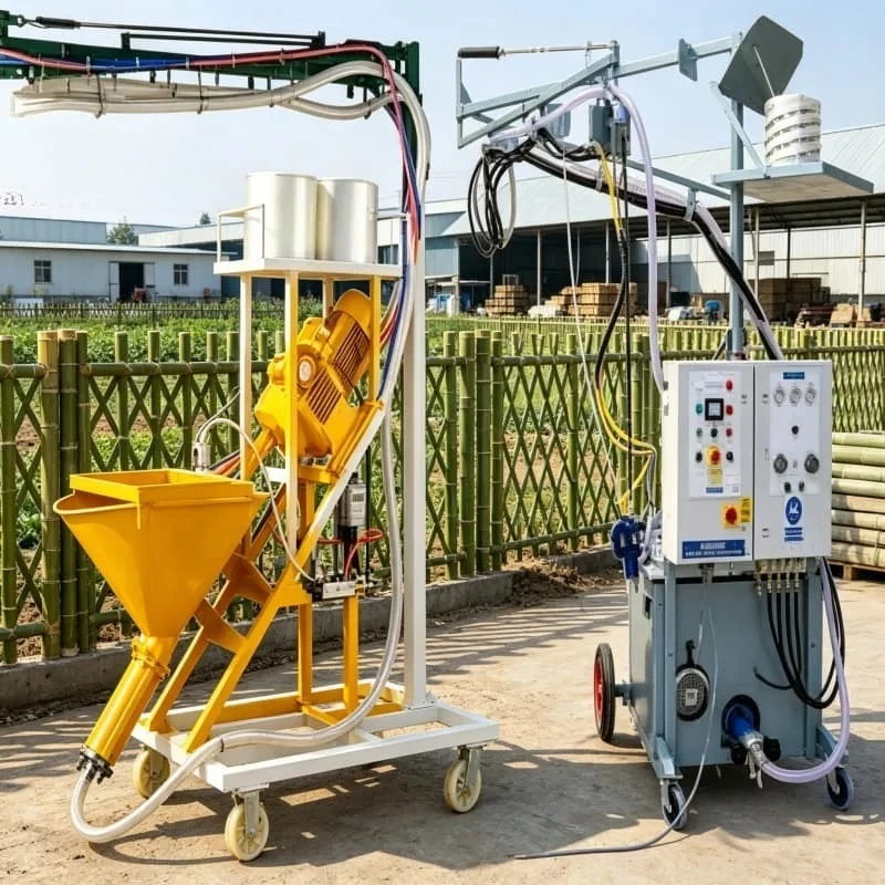 GRC Shotcrete Machine Screw Type Glass Fiber Concrete Sprayer Customized Horizontal Distance Revetment Slope Protection Project