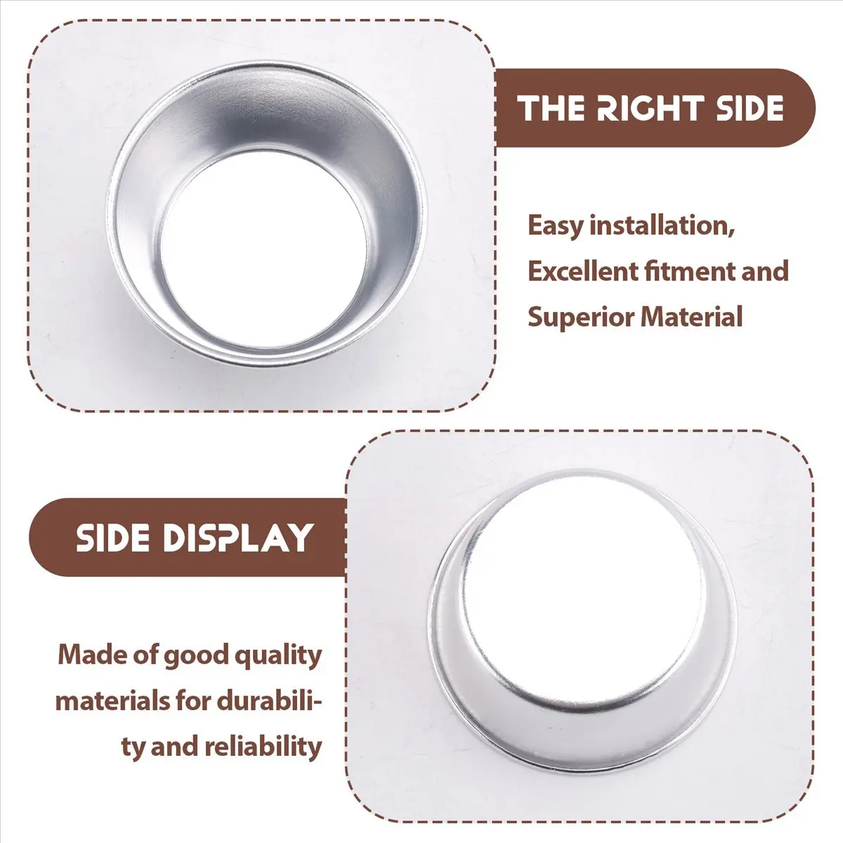 X10A 8 Pieces Individual Molds Pudding Molds Cups Mini Chocolate Molten Pans Non-Stick Cupcake Cake Cookie Pudding Mold