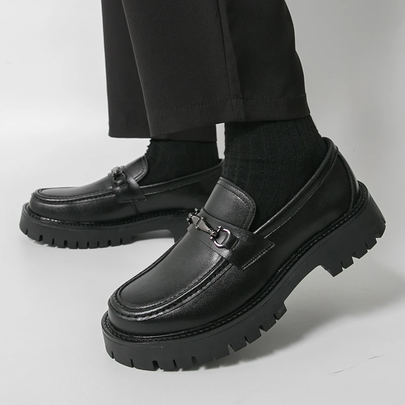 

Модные повседневные деловые кожаные туфли для мужчин, офисные кожаные лоферы, мужские туфли дерби, мужские классические туфли