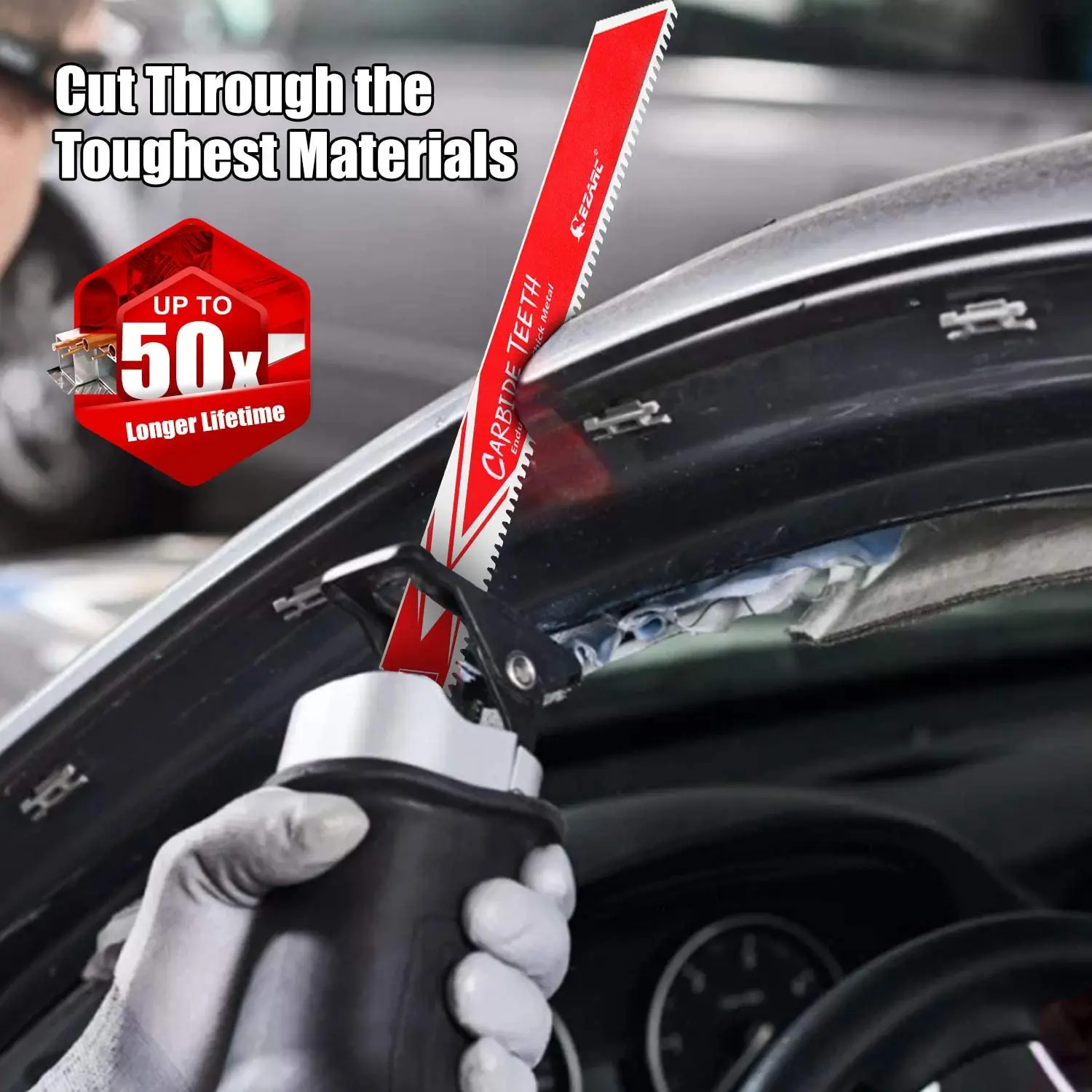 EZARC 1/3Pcs Carbide Reciprocating Saw Blade R678HM/ R978HM Endurance for Thick Metal, Cast Iron, Alloy Steel 6-Inch 9-Inch 8TPI