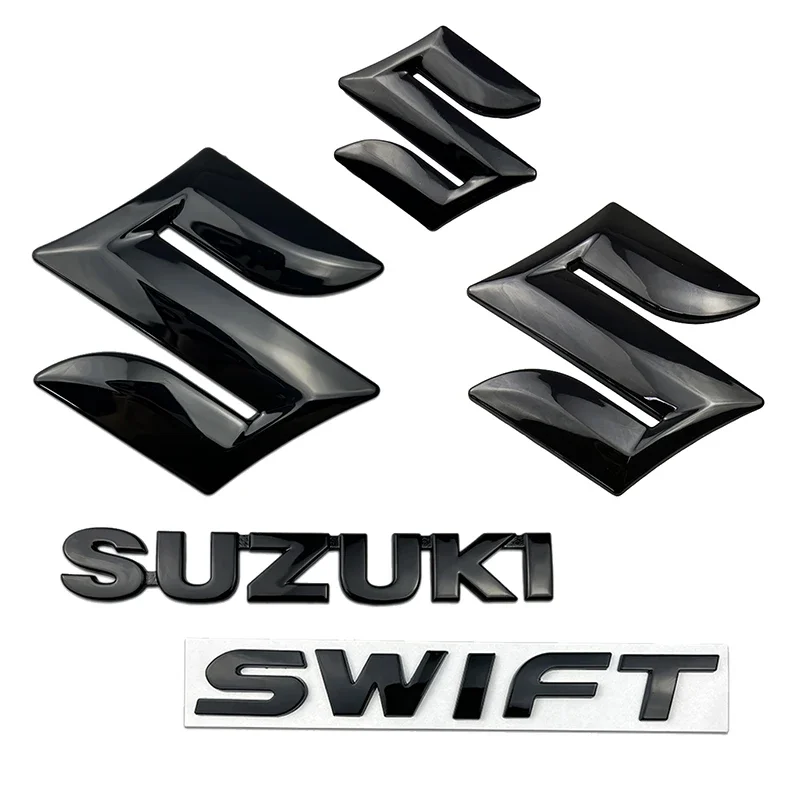 

for SUZUKI Swift Metal Alloy Car Front Emblem Rear Trunk Logo 3D Badge Steering Wheel Sticker Modified Letter Decoration