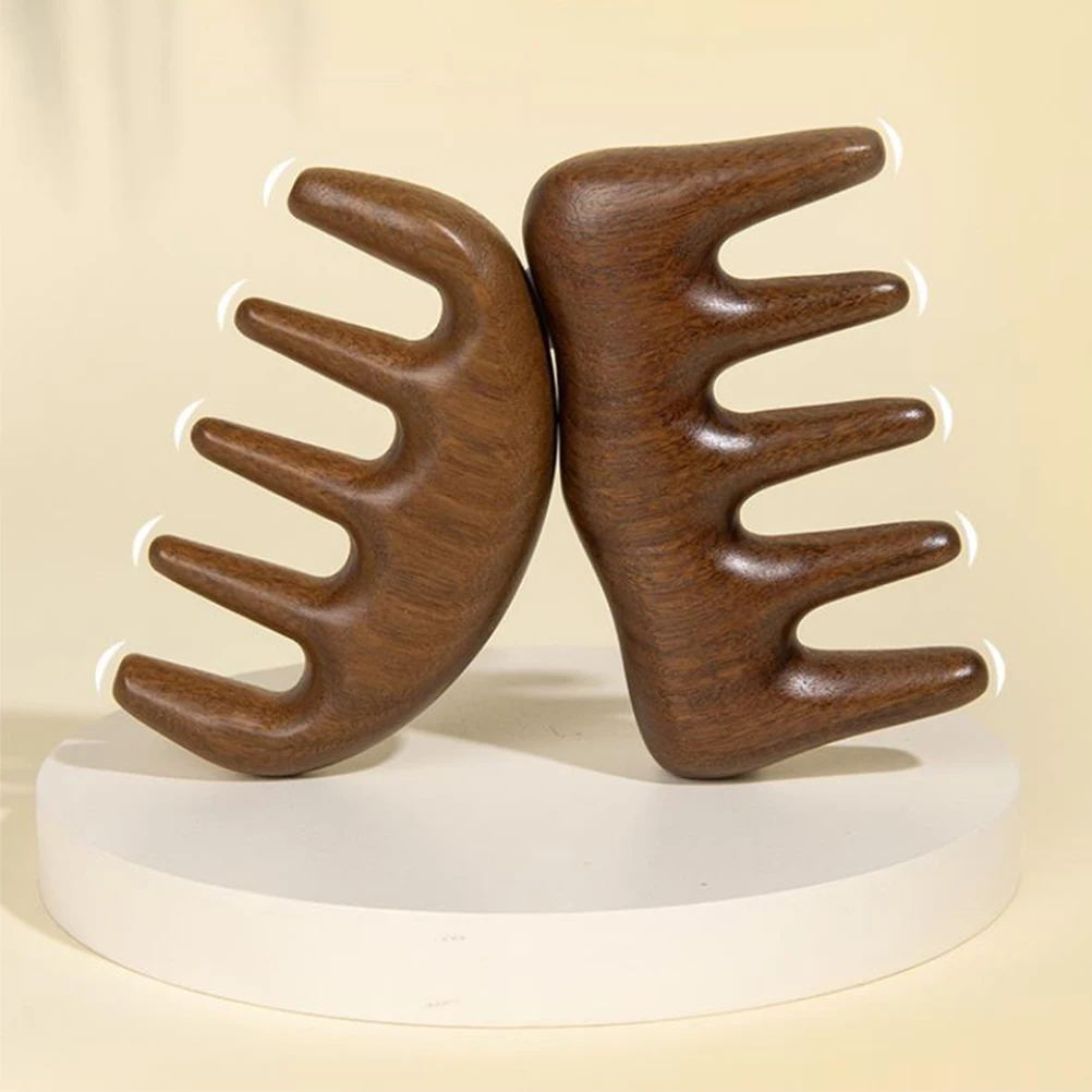 

Massage Comb for Women Sandalwood Scalp Stimulating Hair Loss Reducing Wide Tooth Wooden Hair Massager Smooth